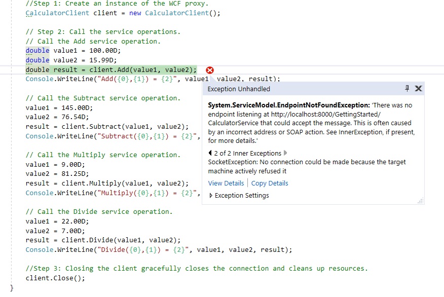 System.ServiceModel.EndpointNotFoundException
