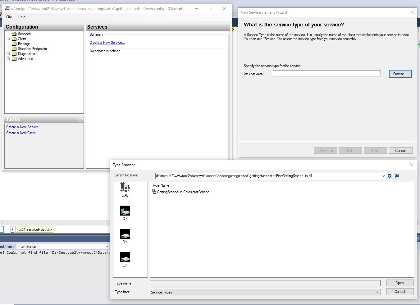 EditWcf-Configuration-SelectServiceReference-DLL