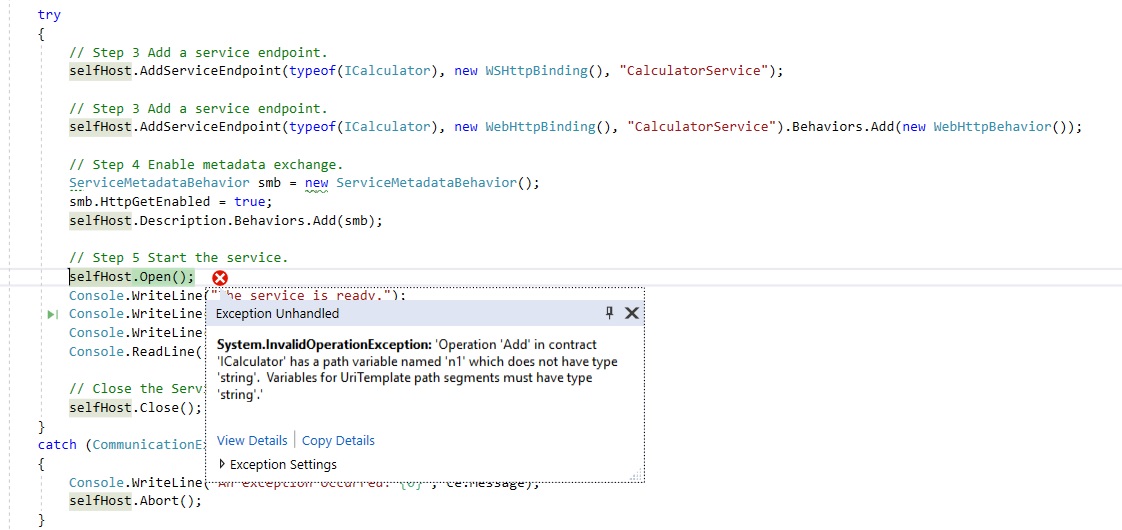 InvalidOperationException