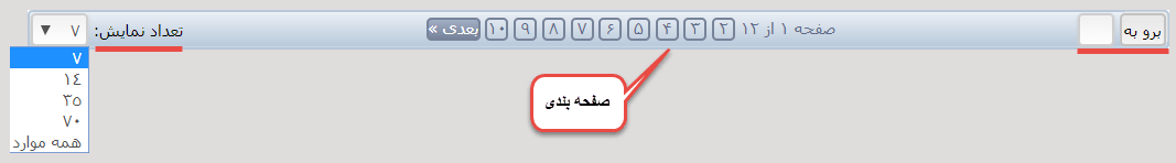 نمایش صفحه بندی کناقصه و مزایده