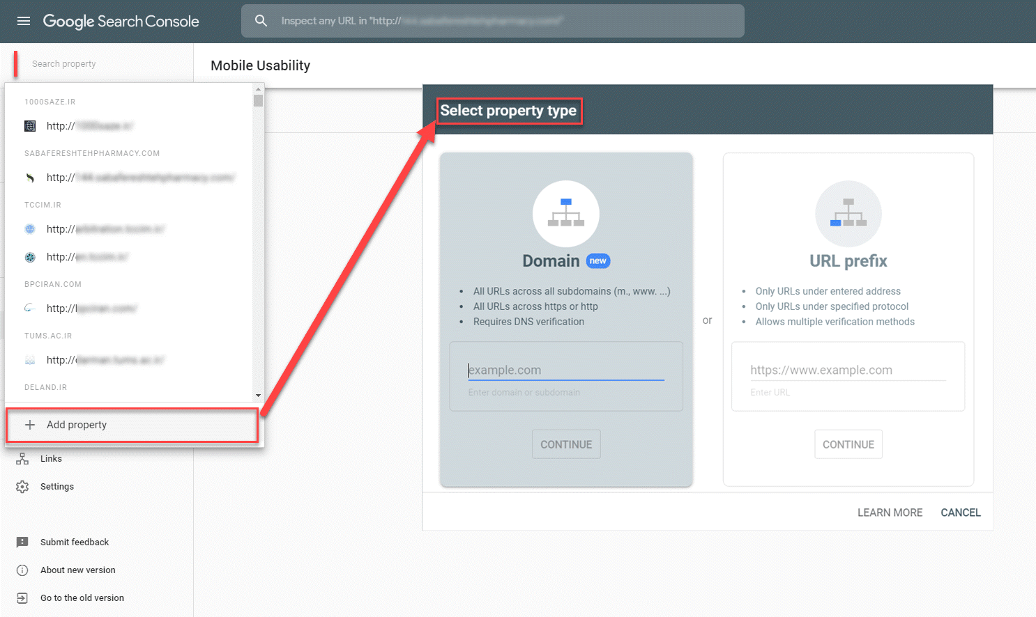 ثبت سایت جدید در وب مستر تولز