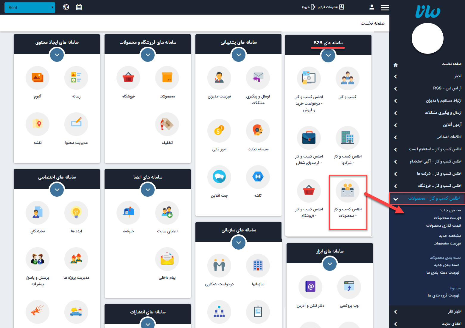روش کار اطلس کسب و کار محصولات در طراحی سایت