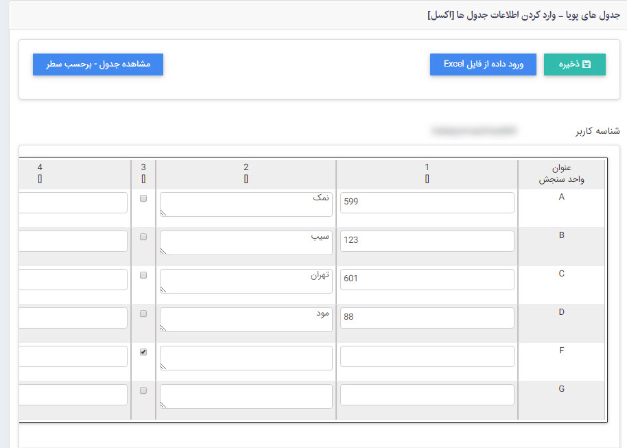 جداول‌پویا