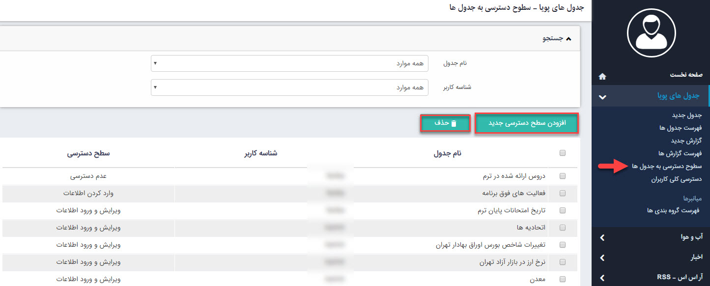 جداول‌پویا