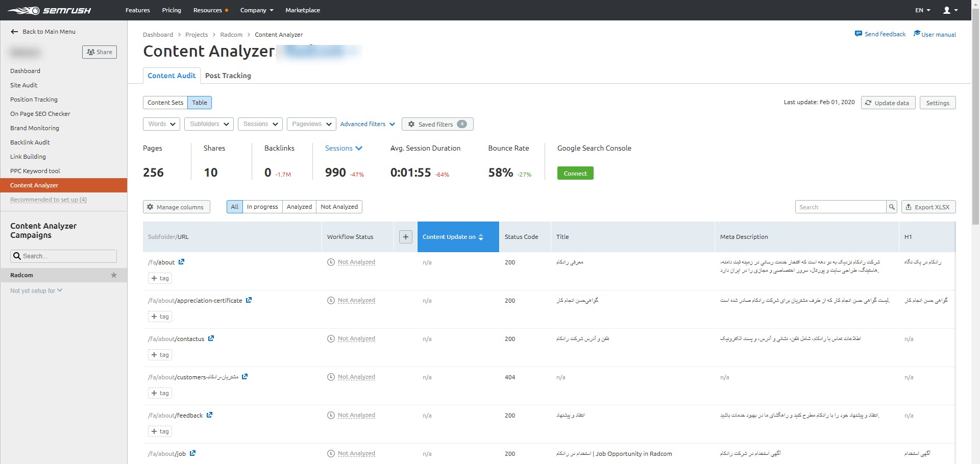contetnt Analyzer-content audit
