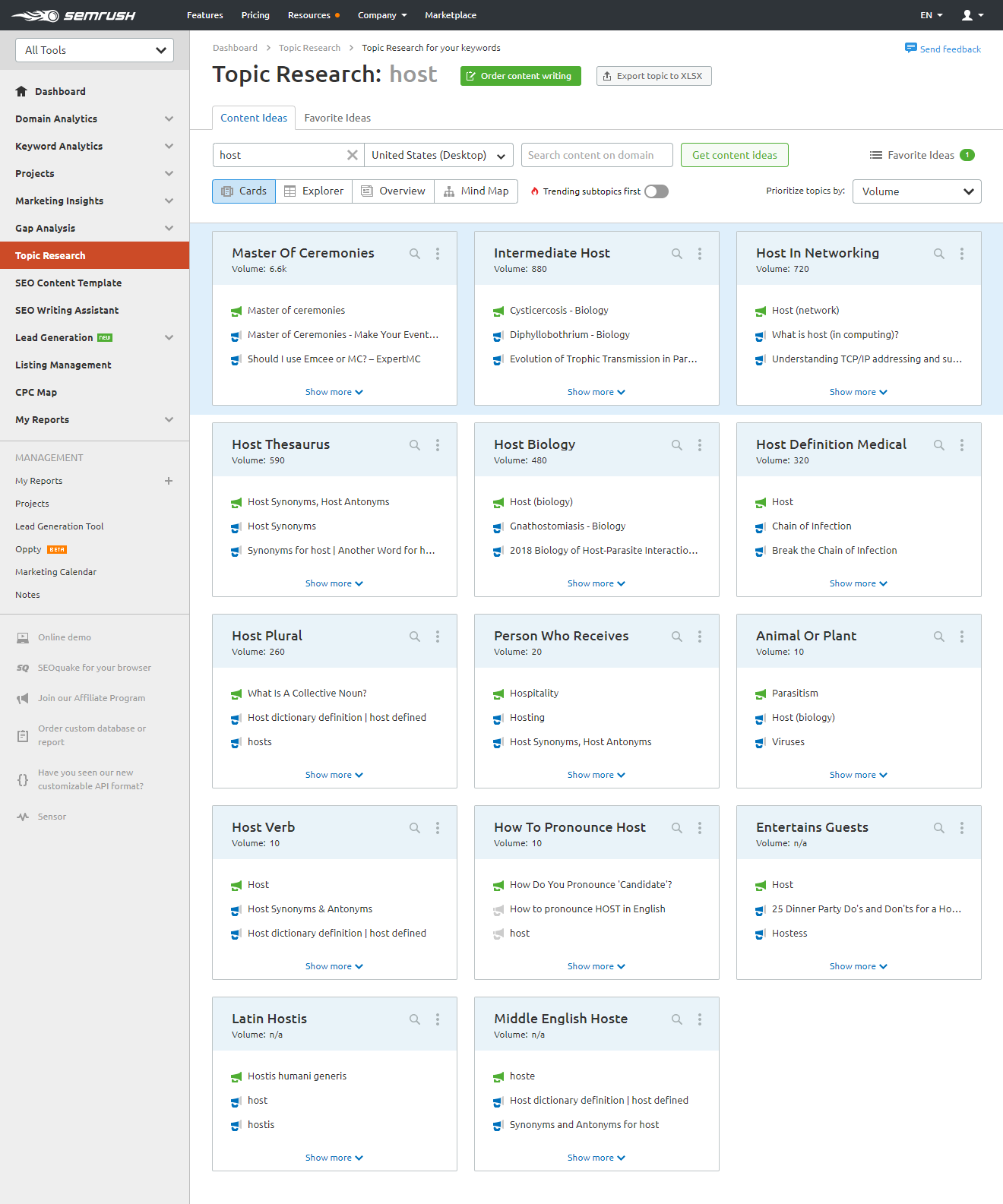 topic research content idea
