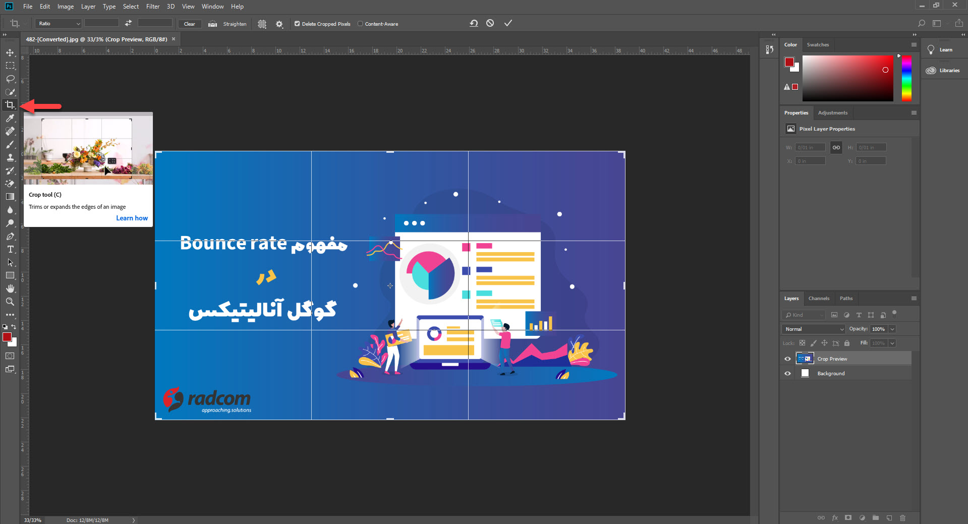 photoshop crop tools
