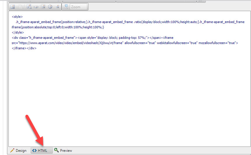 کپی کردن کد در کادر ایستا برای آپارات