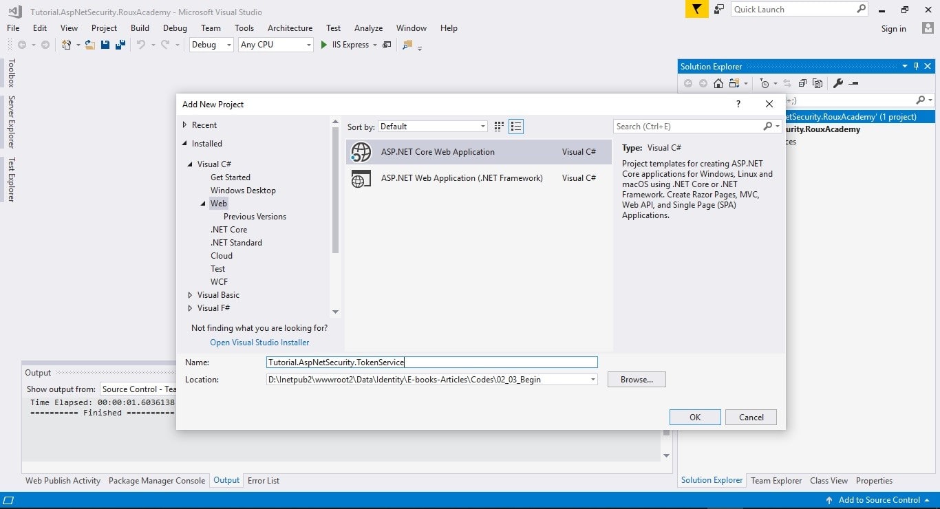 Get started with IdentityServer - Add Project To Solution