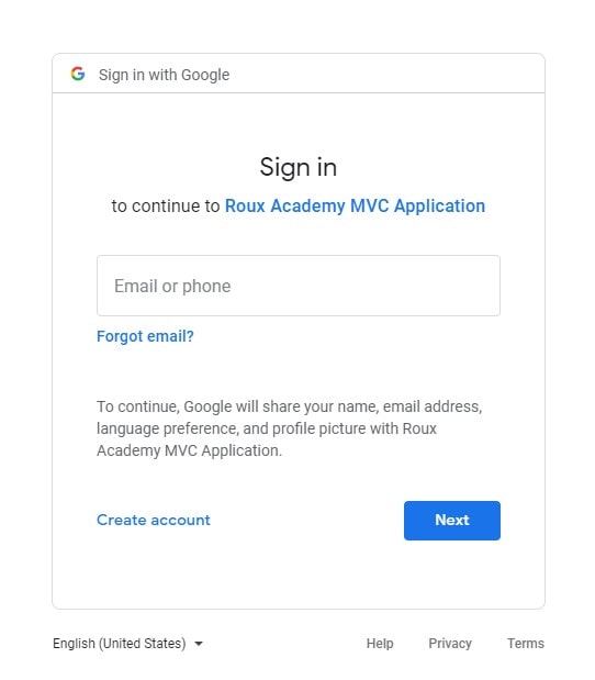 How external login works - Sign in with Google