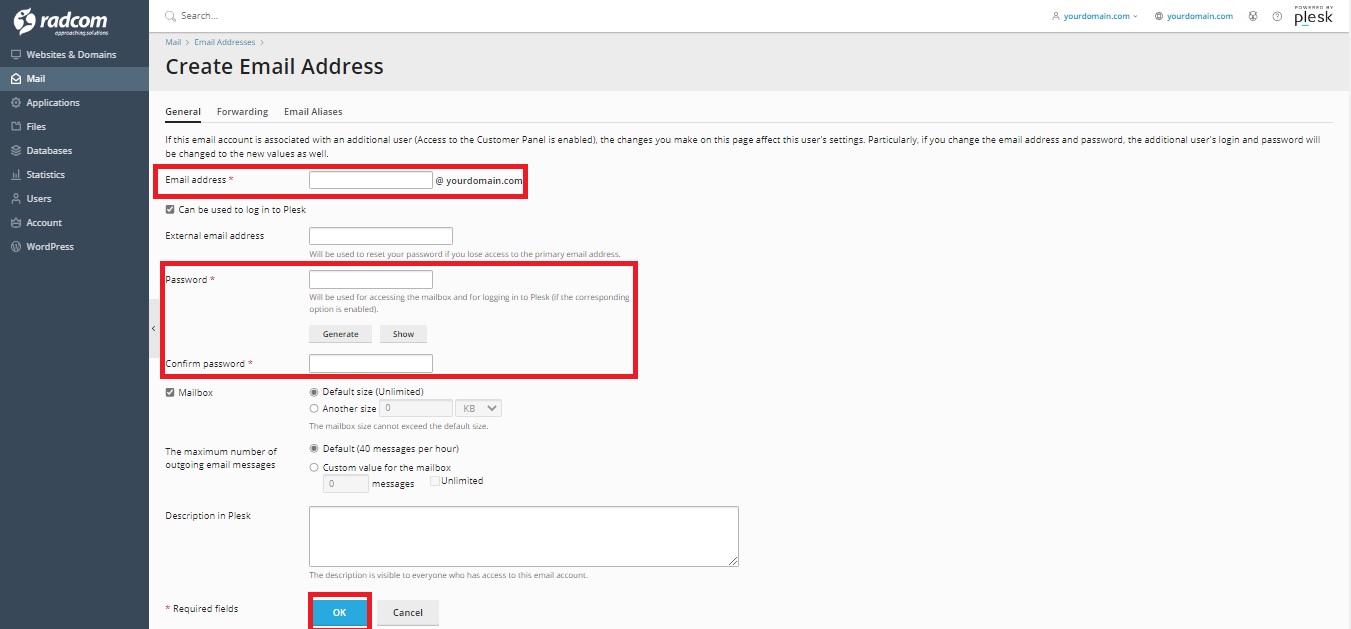 اکانت ایمیل (پلسک)