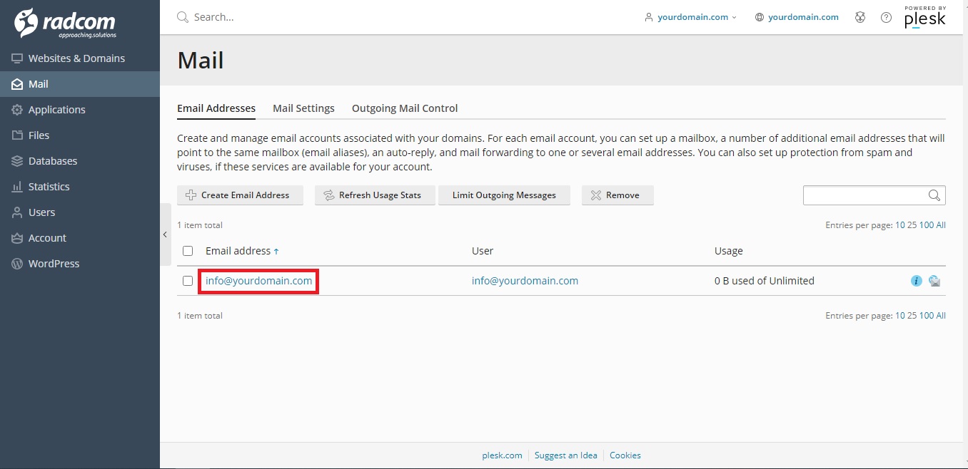 اکانت ایمیل (پلسک)